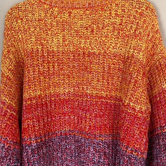 Kori, large, rainbow sweater with wide sleeves/cuffs - Picture 9 of 13